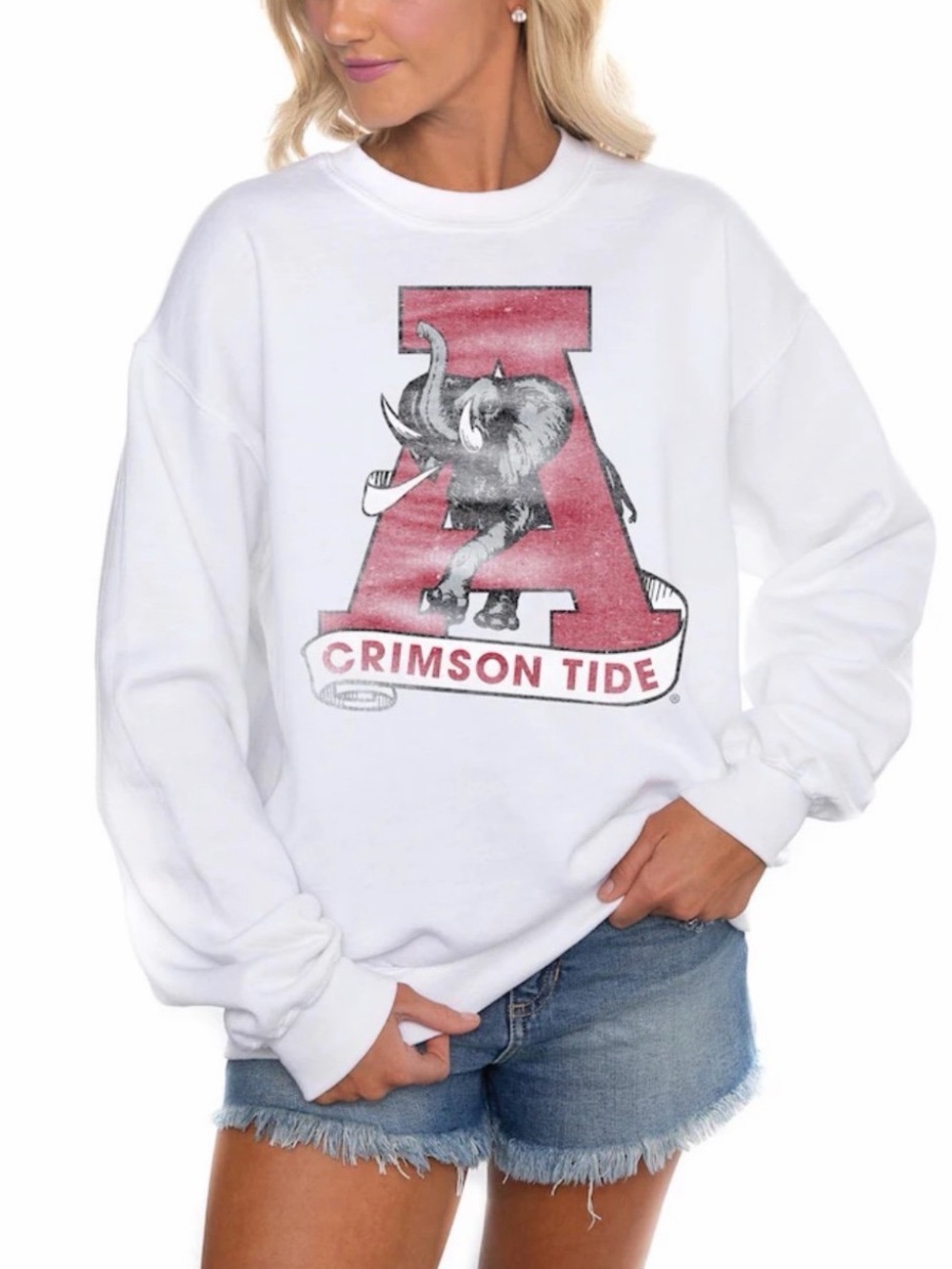 Alabama White Graphic Sweatshirt